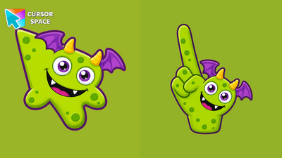 Lime Bat Monster Cursor