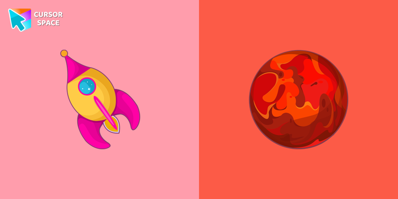 Mars Planet cursor
