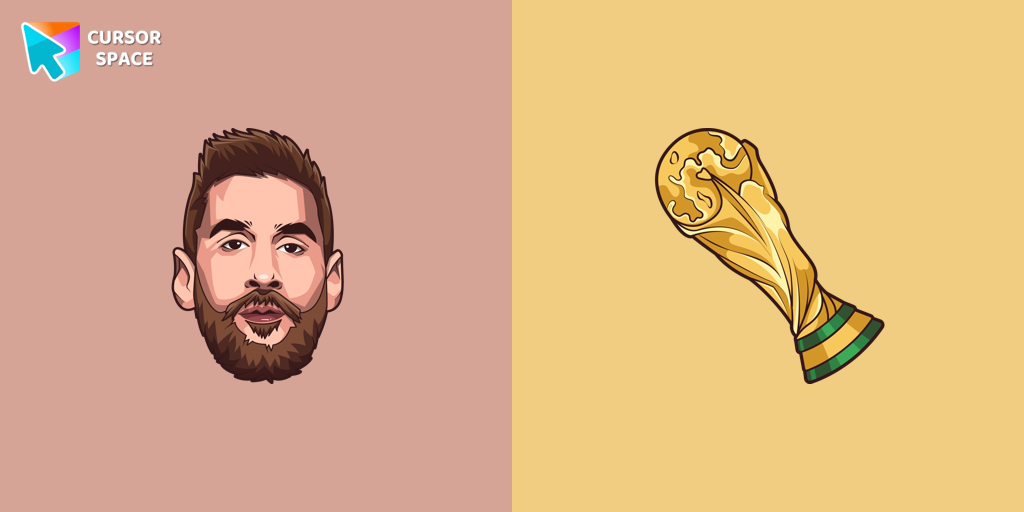Messi and World Cup cursor