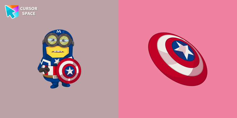 Minion Captain America Character cursor