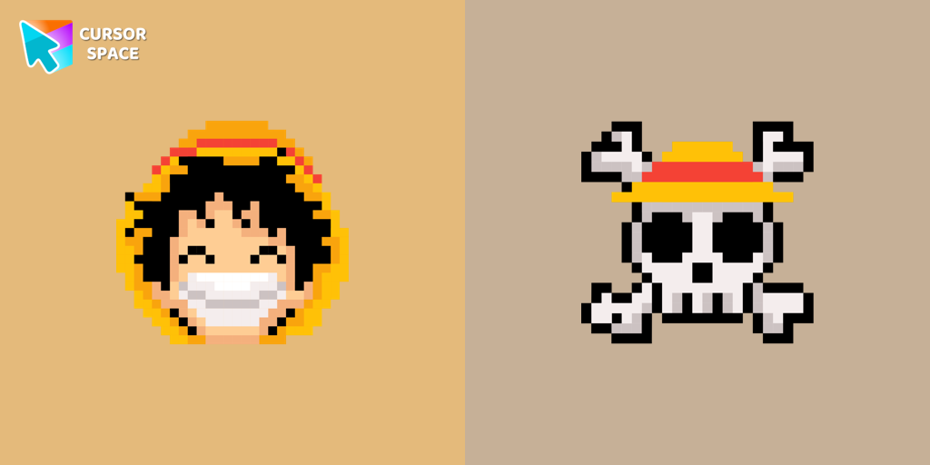Monkey D. Luffy Pixel cursor