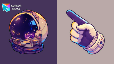 Neon Astronaut Glove Cursor