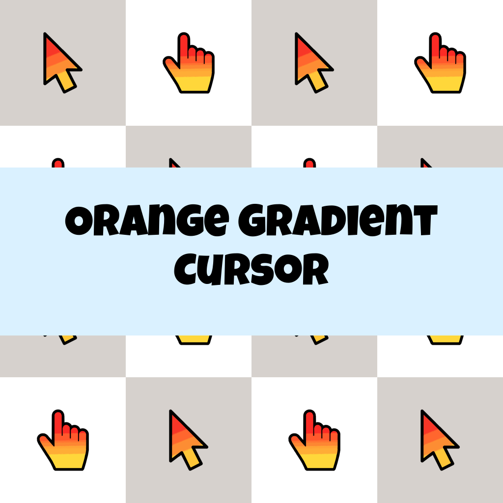 Preview Orange gradient cursor custom cursor pack