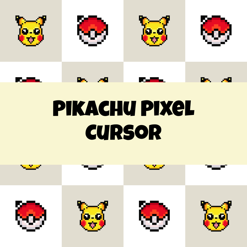 Preview Pikachu Pixel cursor custom cursor pack