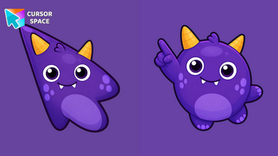 Plum Horn Monster Animated Cursor