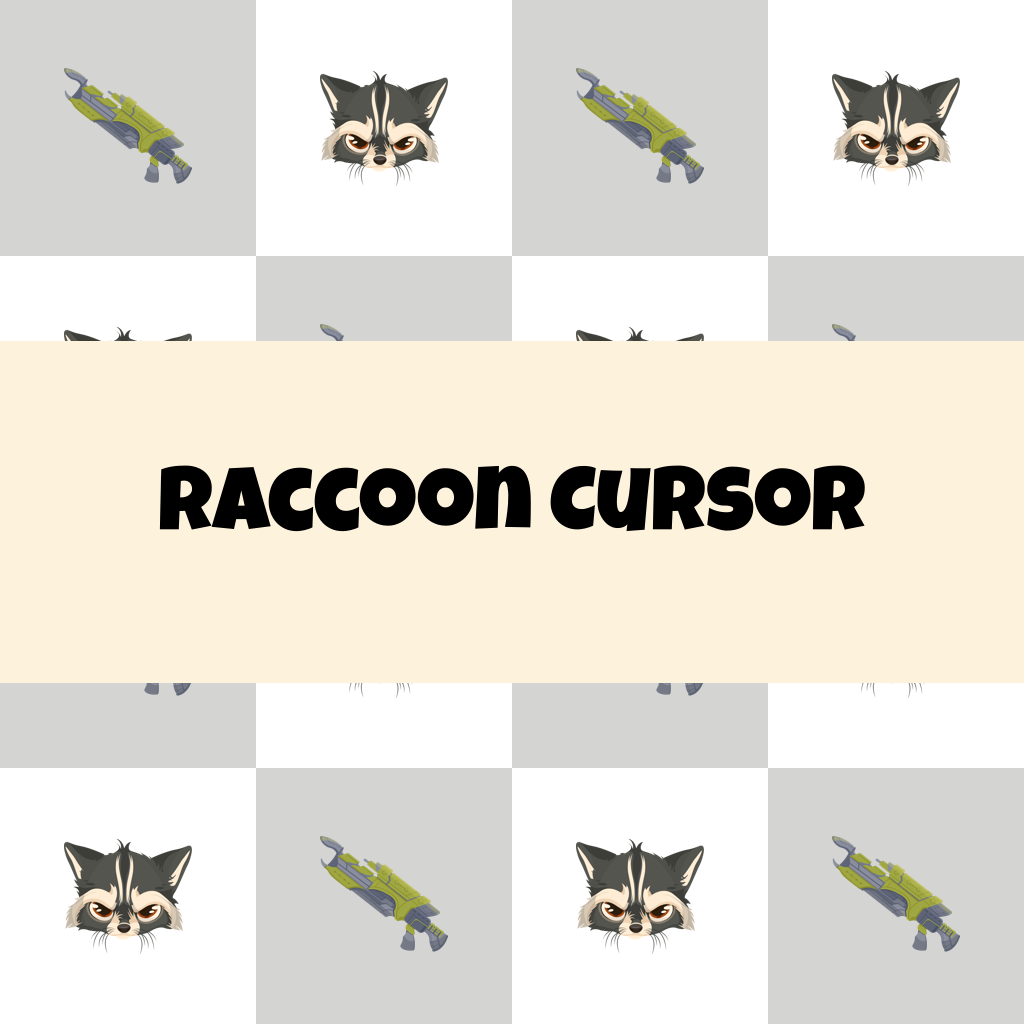 Preview Raccoon cursor custom cursor pack