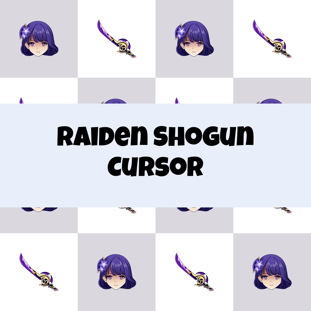 Preview Raiden Shogun cursor custom cursor pack