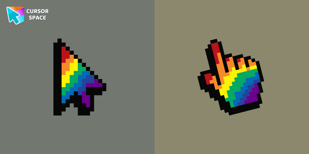 Rainbow Pixel cursor