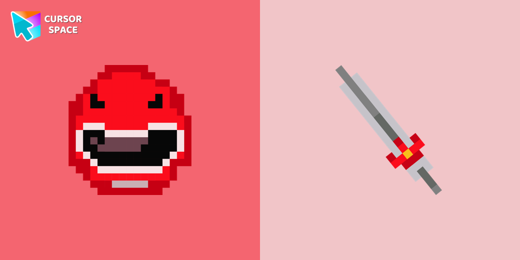 Red Power Ranger Pixel cursor