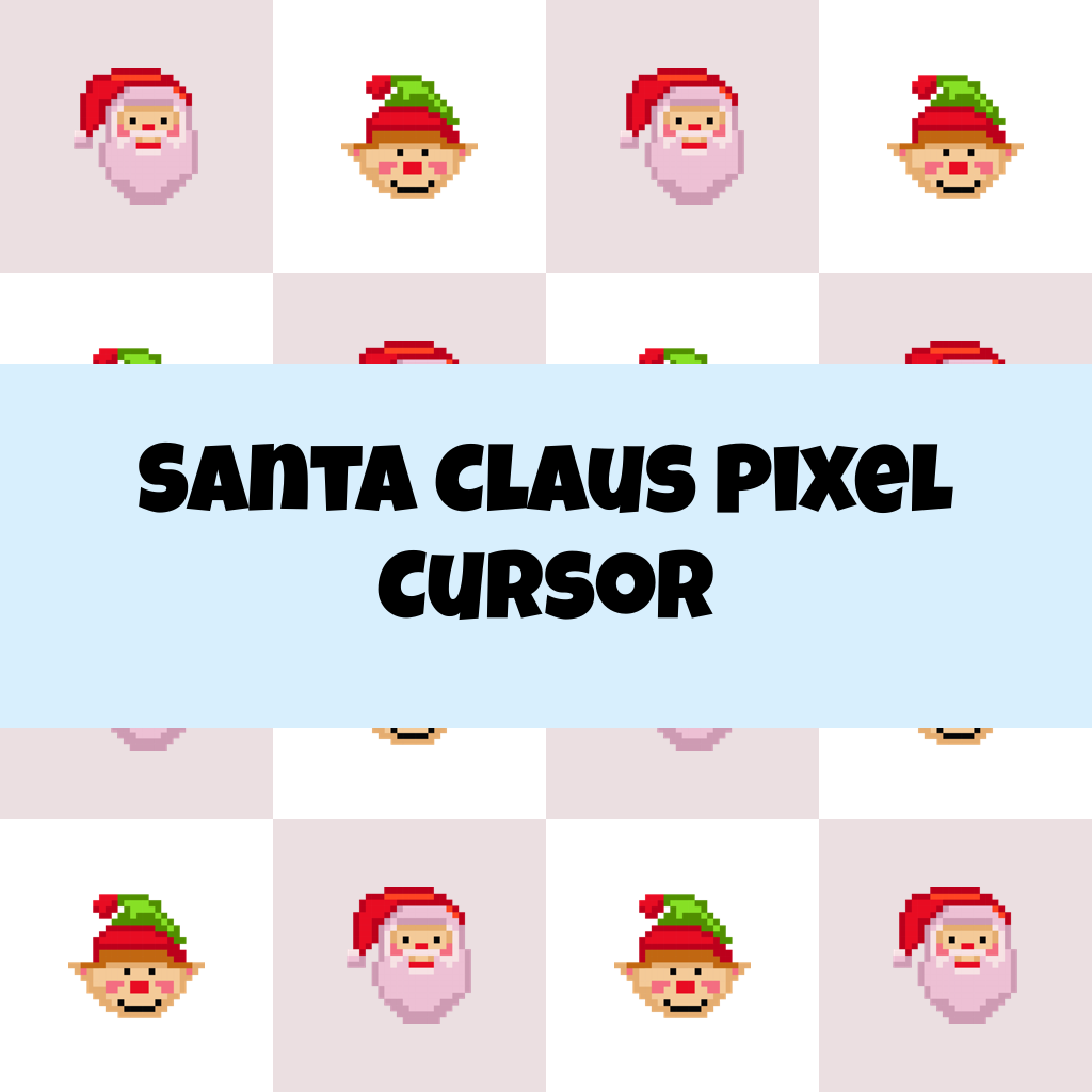 Preview Santa Claus Pixel cursor custom cursor pack