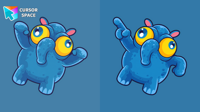 Snoot Blue Monster Cursor