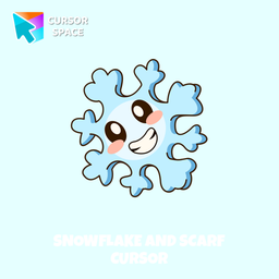 Snowflake and Scarf cursor arrow cursor