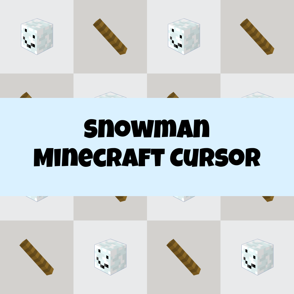 Preview Snowman Minecraft cursor custom cursor pack