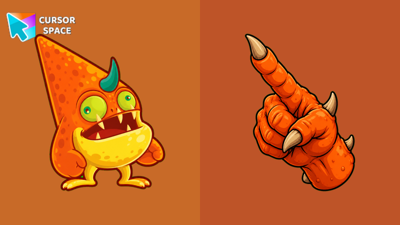 Tangerine Horn Monster Cursor