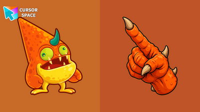 Tangerine Horn Monster Cursor