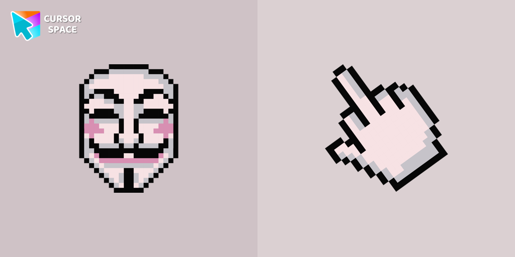 The Guy Fawkes Mask Pixel cursor