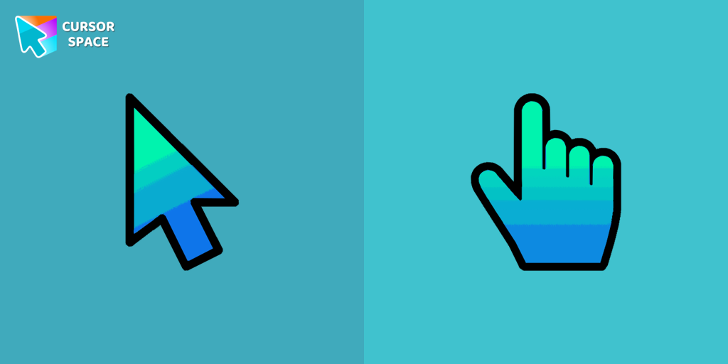 Turquoise gradient cursor