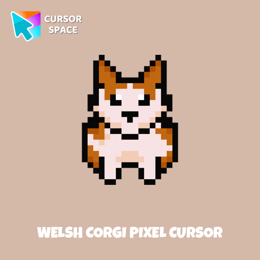 Welsh Corgi Pixel cursor arrow cursor
