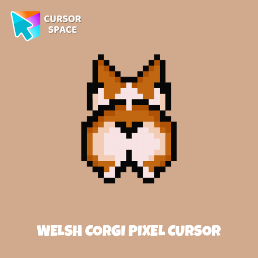 Welsh Corgi Pixel cursor pointer cursor