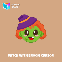 Witch with Broom cursor arrow cursor