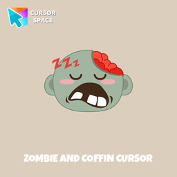 Zombie and Coffin cursor arrow cursor