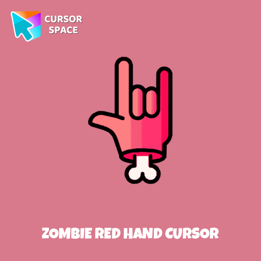 Zombie red hand cursor pointer cursor